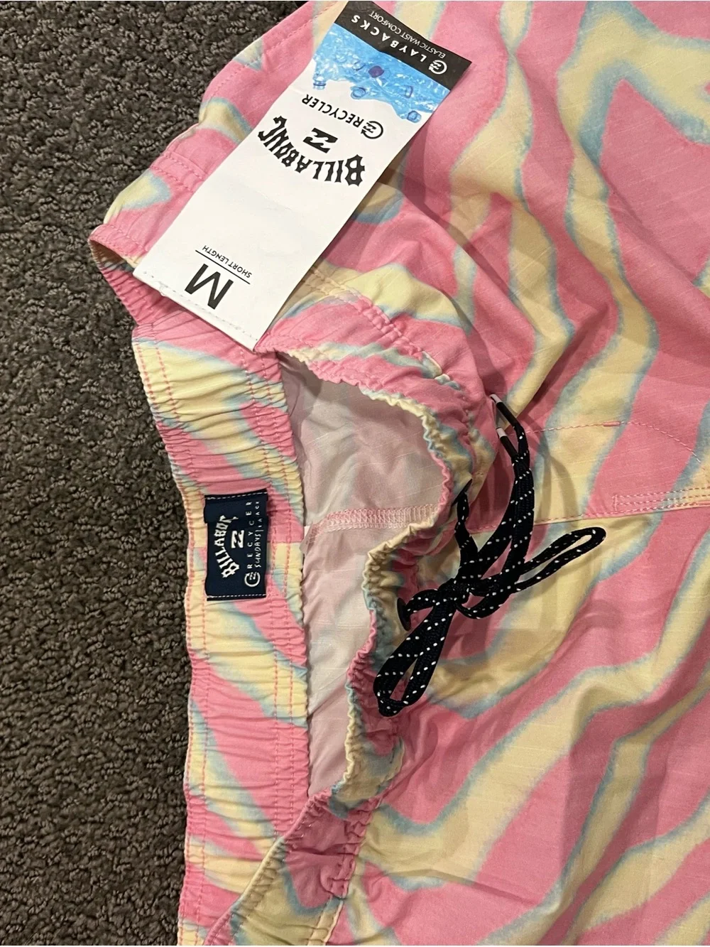 Billabong Pink, Yellow & Light Blue Swim Shorts